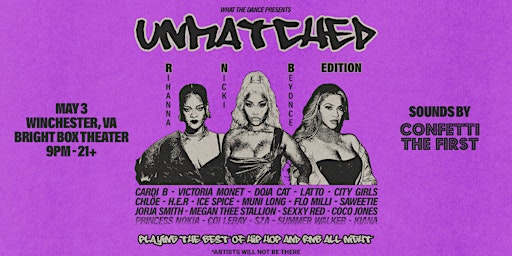 Immagine principale di UNMATCHED - A dance night dedicated to the Queens of Hip Hop and R&B 