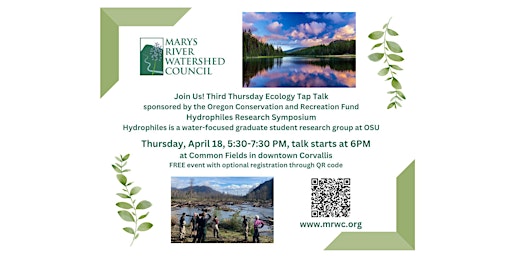 Immagine principale di Ecology Tap Talk: Hydrophiles Research Symposium 