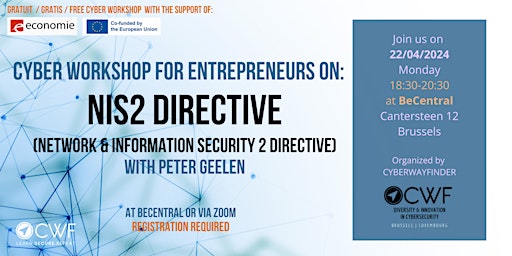 Imagem principal do evento NIS2 Directive: The Impact on Your Business (NL/FR/EN)