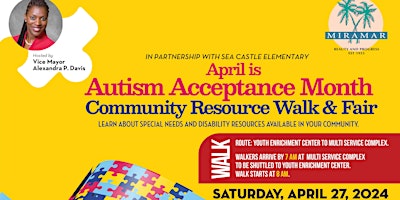 Primaire afbeelding van Autism Acceptance Month Community Resource Fair and Walk