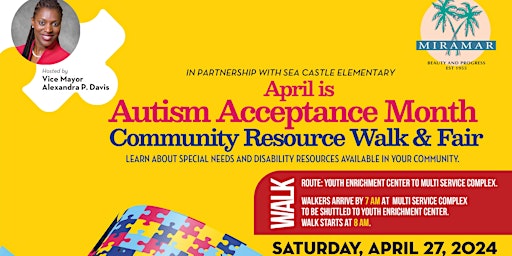 Imagen principal de Autism Acceptance Month Community Resource Fair and Walk