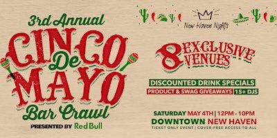 Image principale de Connecticut's #1 Cinco De Mayo Bar Crawl