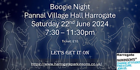 Boogie Night at Pannal Village Hall Harrogate