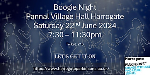 Boogie Night at Pannal Village Hall Harrogate primary image