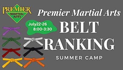 Martial Arts Belt Ranking Week Summer Camp