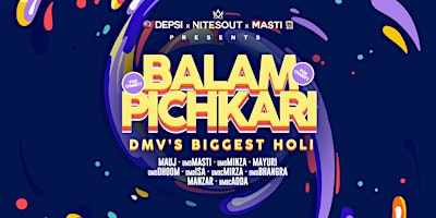 Primaire afbeelding van Balam Pichkari, the DMV’s biggest philanthropic Holi Festival!