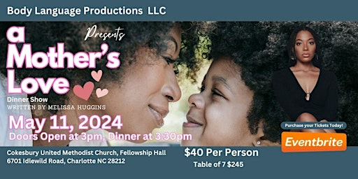 A Mother's Love   Dinner and Stageplay primary image