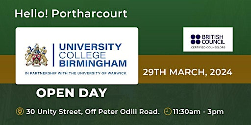 Imagem principal do evento University College Birmingham OPEN DAY