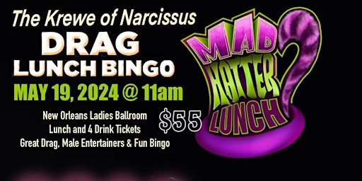Immagine principale di Mad Hatter Drag and Go Go Lunch bingo 