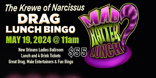 Imagen principal de Mad Hatter Drag and Go Go Lunch bingo