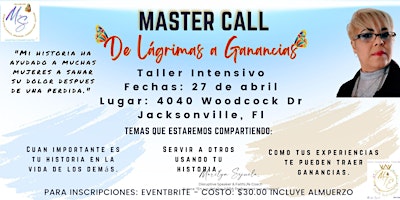 Imagen principal de Taller "De Lagrimas a Ganancias" Usa tu historia para crear tu legado