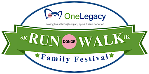 Image principale de 2024 OneLegacy Run Walk - Early Packet Pick Up - Two Date Options