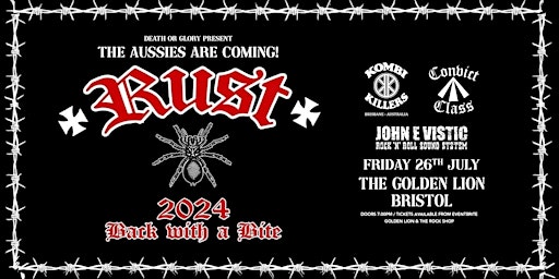 Imagen principal de Rust / Kombi Killers / Convict Class / John E Vistic at The Golden Lion