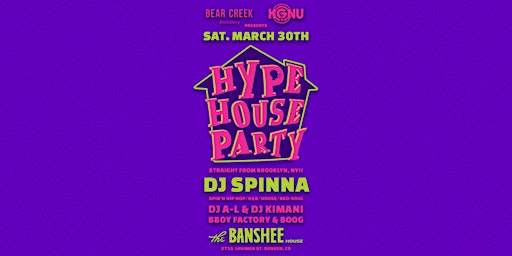 Imagen principal de HYPE House Party w/ DJ Spinna (NYC) at The Banshee House Sat. 3/30