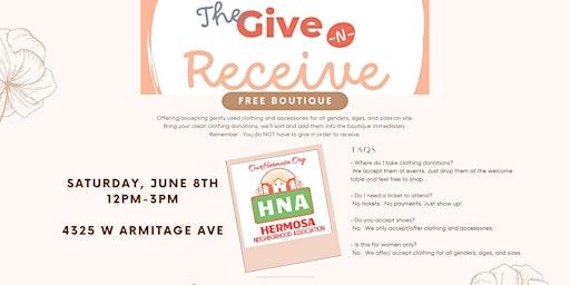 Primaire afbeelding van FREE Gently Used Clothing and Accessory Community Pop-up Boutique