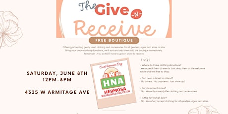 FREE Community Apparel Exchange Pop-up Boutique