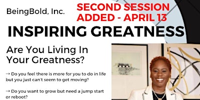 INSPIRING GREATNESS - SECOND SESSION primary image