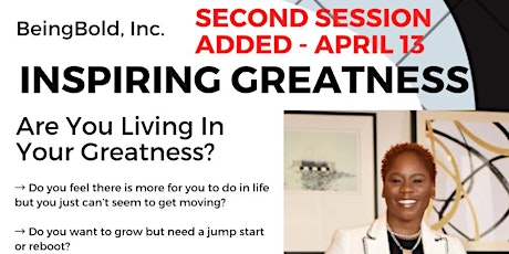 INSPIRING GREATNESS - SECOND SESSION