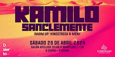 Imagem principal do evento Kamilo Sanclemente @Ciudad Juarez