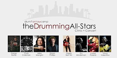 Imagem principal do evento The Drumming All-Stars Clinic + Concert