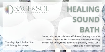 Primaire afbeelding van Healing Sound Bath at Sage & Sol Wellness