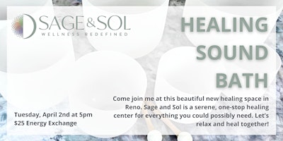 Imagem principal do evento Healing Sound Bath at Sage & Sol Wellness