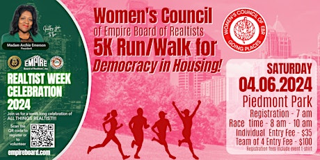 Womens Council of Empire Board of Realtists 5k Walk/Run for Democracy in Housing