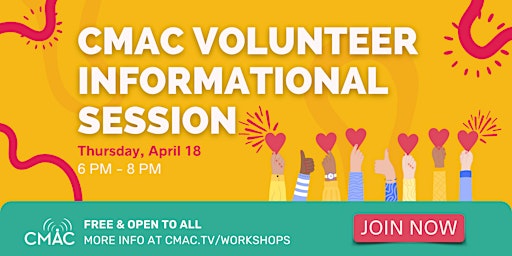 Hauptbild für CMAC Volunteer Informational Session