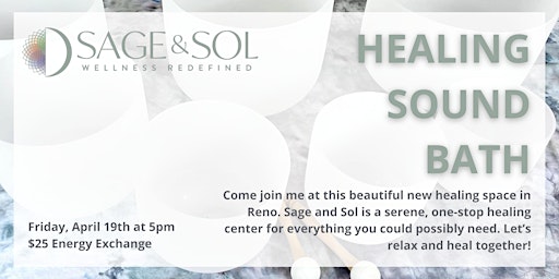 Hauptbild für Healing Sound Bath at Sage & Sol Wellness