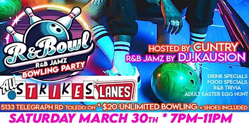 Image principale de R&BOWL "Glow Bowl Edition" 80's 90's 2000's R&B Jamz Bowling Party