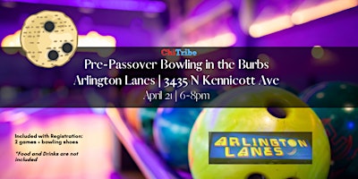 Immagine principale di Pre-Passover Bowling in the Burbs at Arlington Lanes 