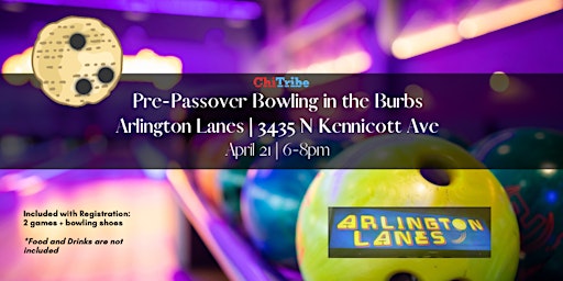 Immagine principale di Pre-Passover Bowling in the Burbs at Arlington Lanes 