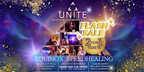 MARCH UNITE SPEEDHEALING & WELLNESS MARKET with Sound Healing & Vendors primary image