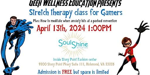 Image principale de FREE  Geeky Stretch Therapy Class for Gamers