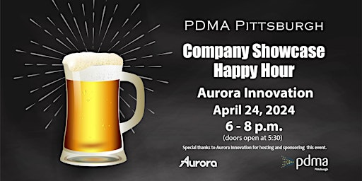 Immagine principale di PDMA Pittsburgh April 24th Happy Hour @ Aurora Innovation 