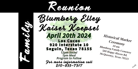 Blumberg, Elley, Kaiser, Koepsel Family Reunion