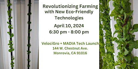 Hauptbild für MADIA Tech Launch: Revolutionizing Vertical Farming with VelociGro
