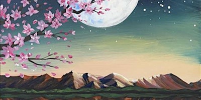 Cherry Blossom Moonrise - Paint and Sip by Classpop!™ primary image