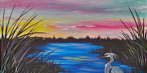 Image principale de Crane at Sunset - Paint and Sip by Classpop!™