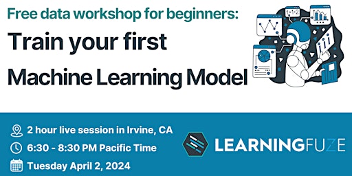 Imagem principal do evento Free Data Workshop for beginners: Train your first Machine Learning Model