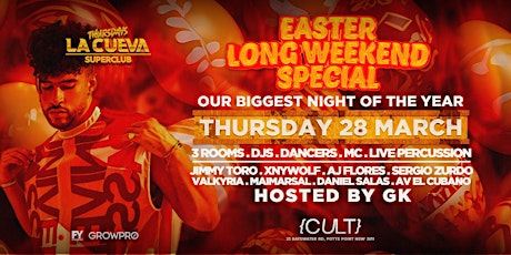 La Cueva Superclub Thursdays | SYDNEY | THU 28 MAR  | EASTER LONG WEEKEND