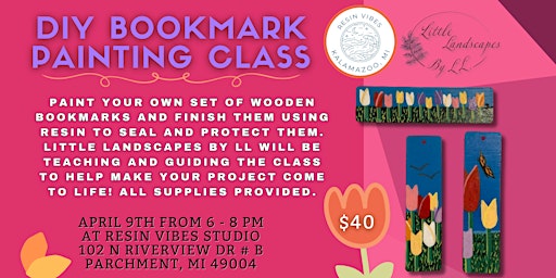 DIY Bookmark Painting Class at Resin Vibes Studio!  primärbild