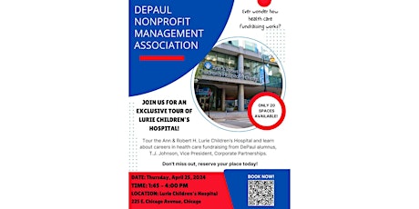 DePaul Nonprofit Management Association Lurie Children's Hospital Tour