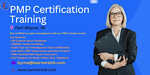 Primaire afbeelding van PMP Exam Prep Certification Training Courses in Fort Wayne, IN