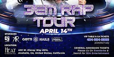 Imagen principal de 3Em's Rap Tour O.C. 4/14