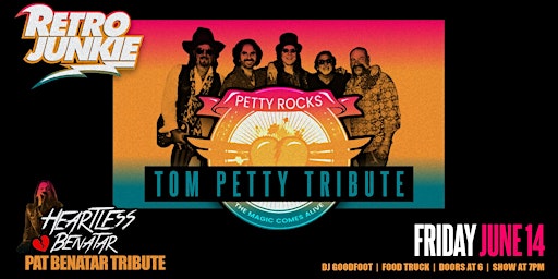 Primaire afbeelding van PETTY ROCKS (Tom Petty Tribute) + HEARTLESS BENATAR... LIVE at Retro Junkie