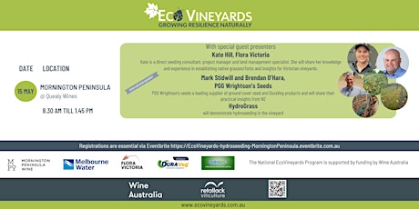 Mornington Peninsula EcoVineyards ground covers seminar & hydroseeding demo