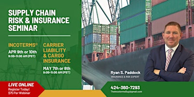 Primaire afbeelding van CARRIER LIABILITY & CARGO INSURANCE with Ryan Paddock