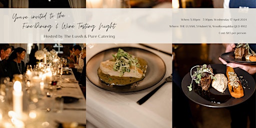 Image principale de Fine Dining & Wine Tasting Night by Pure Catering & The Lussh