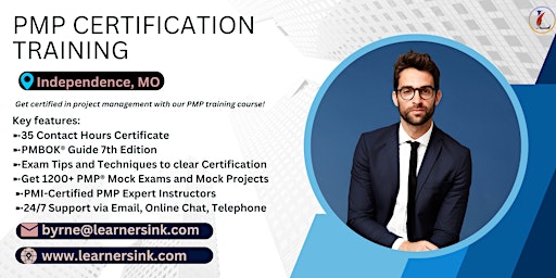 Primaire afbeelding van PMP Exam Prep Certification Training Courses in Independence, MO